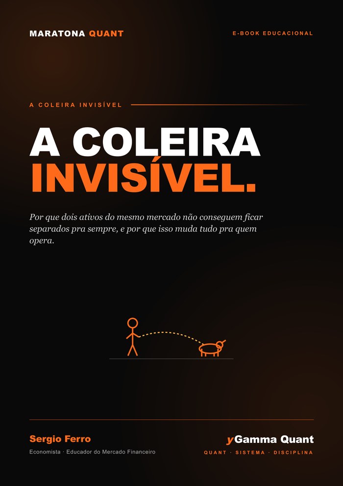 Capa do e-book A Coleira Invisível, de Sergio Ferro, sobre o filtro de Kalman e pair trading por cointegração